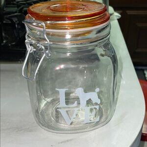 Blue Harbor 30 oz glass storage jar for dog treats